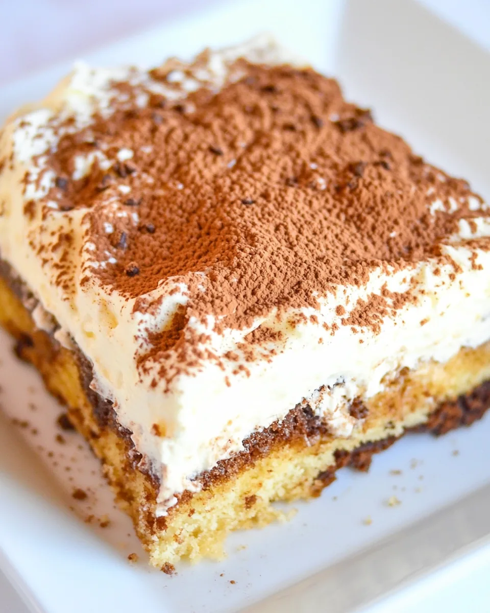 Tiramisu Poke Cake