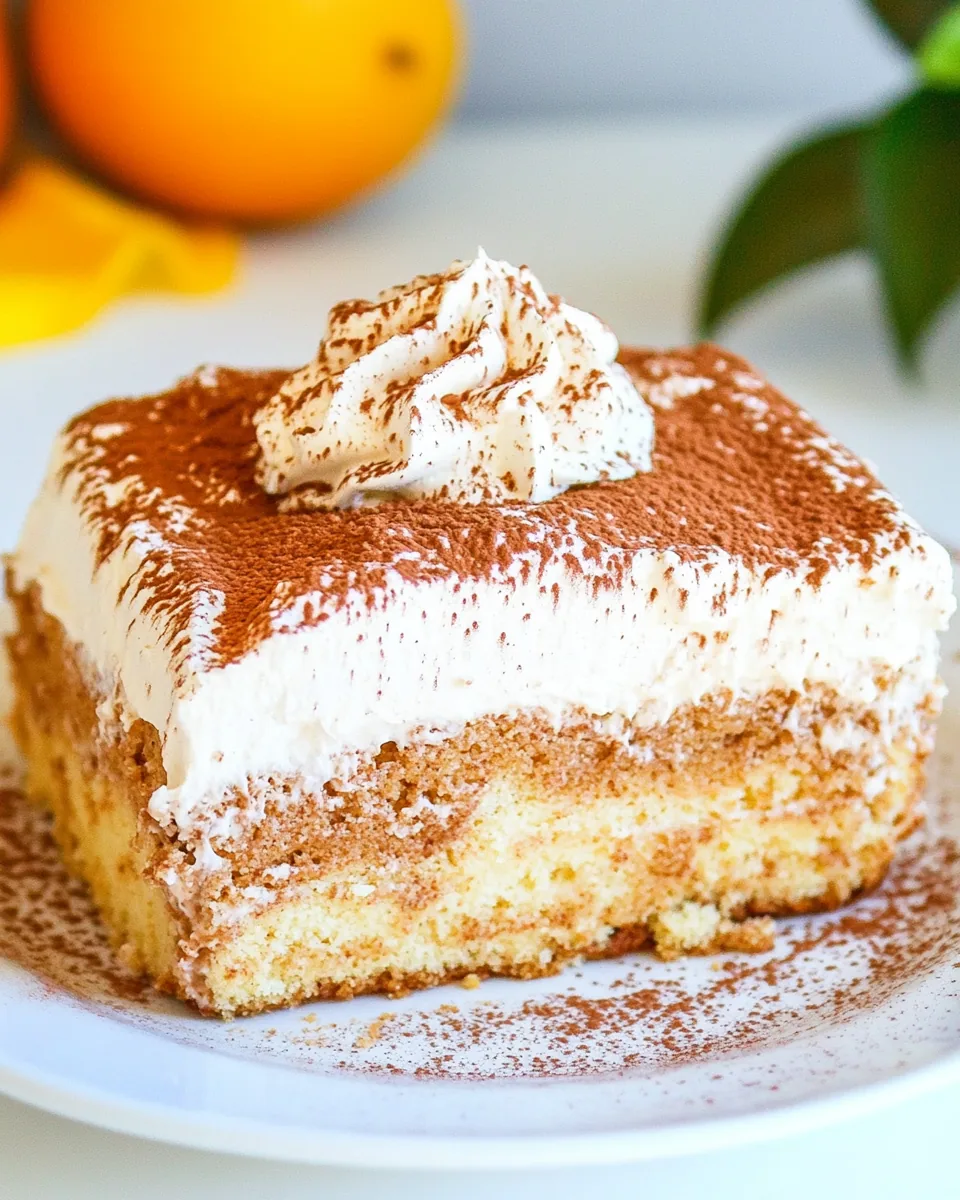 Tiramisu Poke Cake