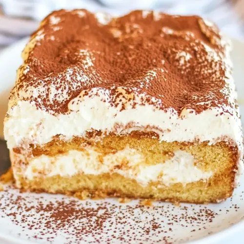 Tiramisu Poke Cake