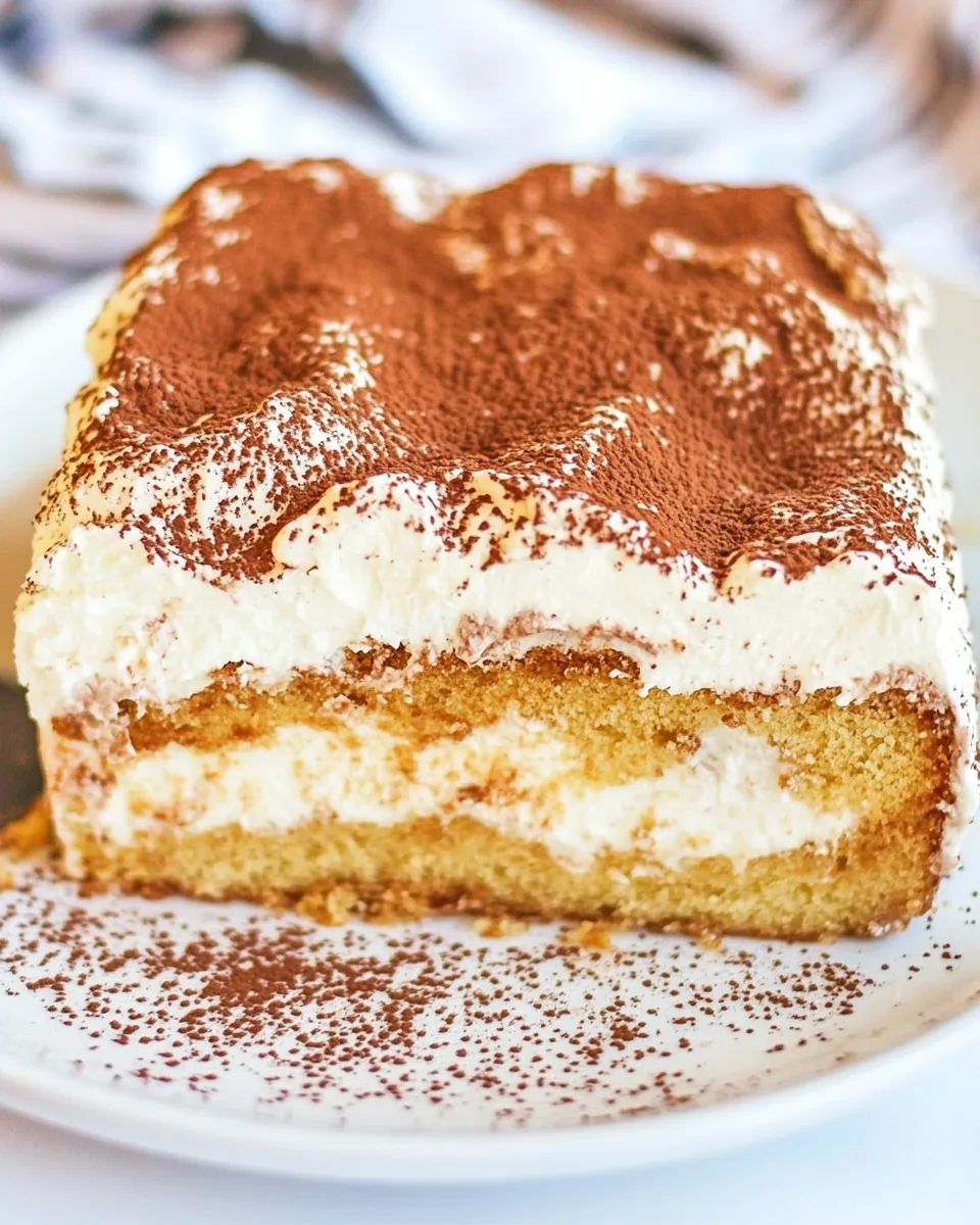 Tiramisu Poke Cake
