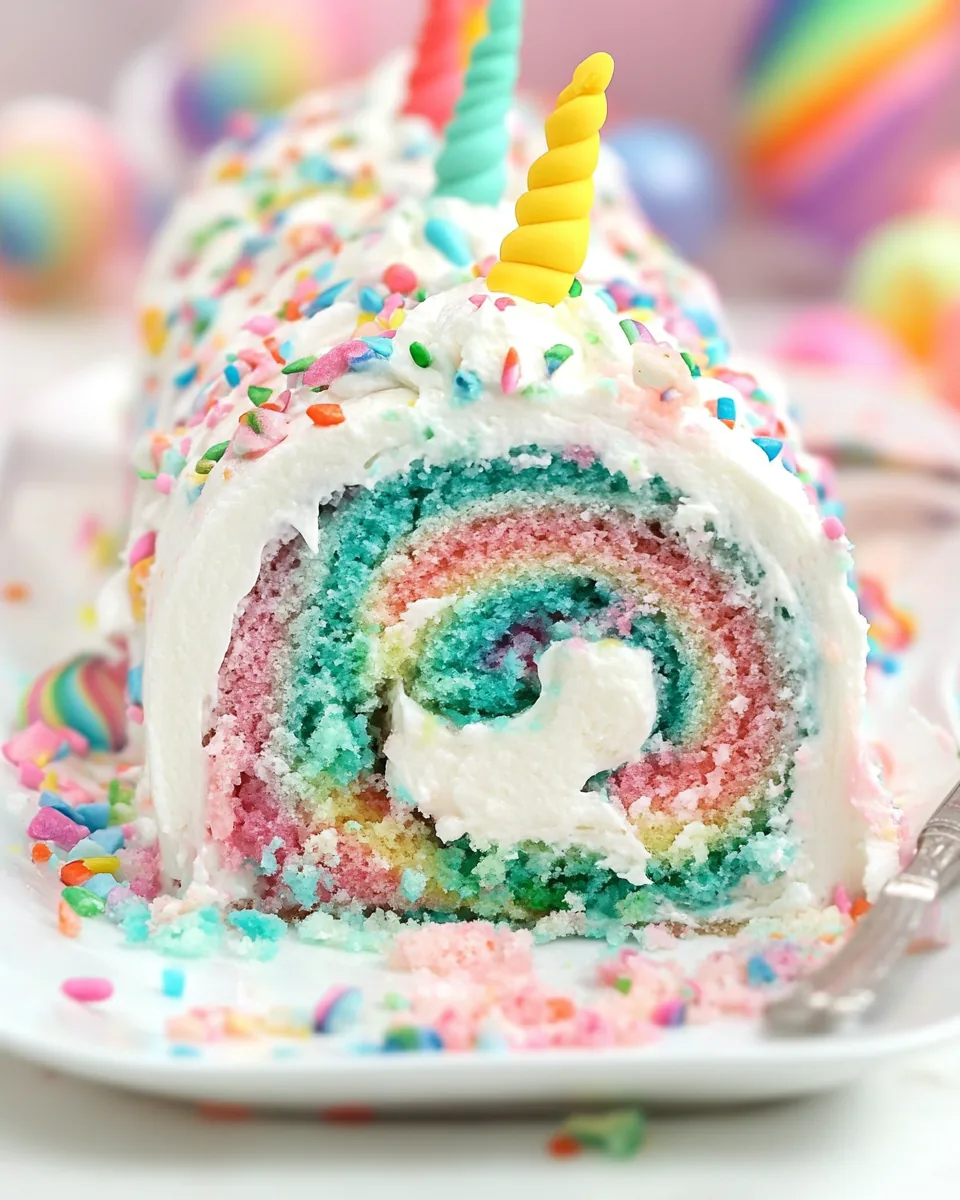 Unicorn Cake Roll