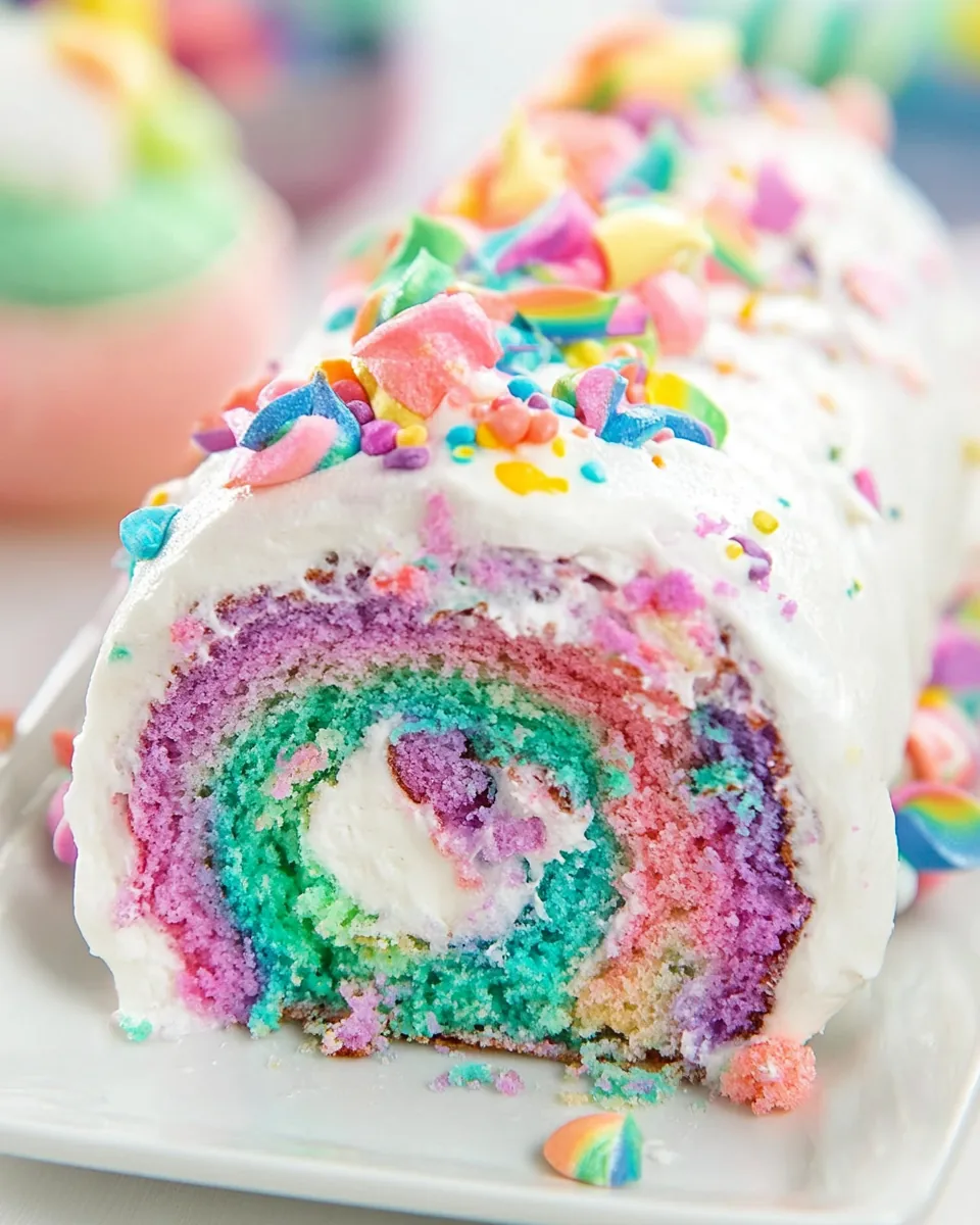 Unicorn Cake Roll