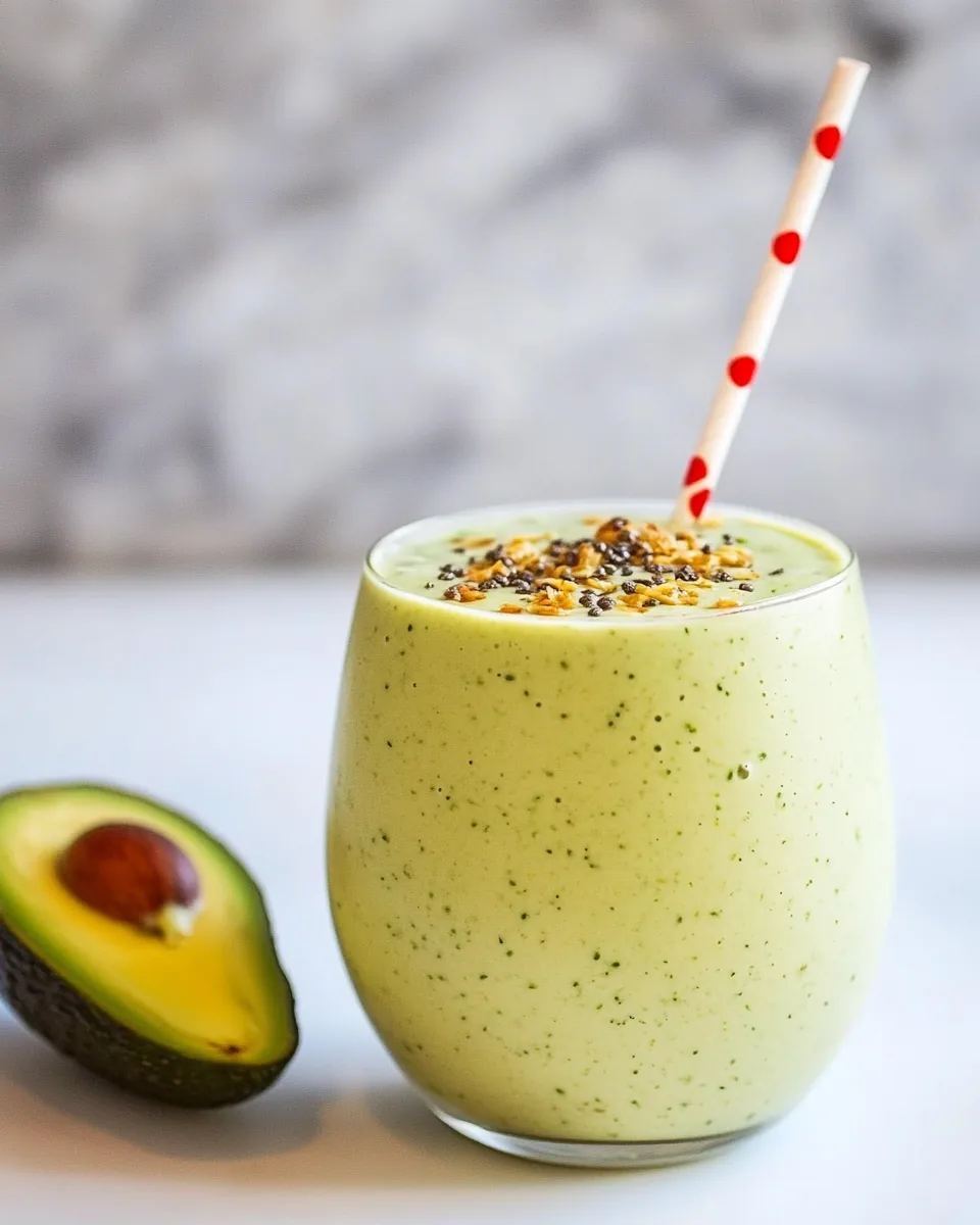 Vanilla Avocado Greens Smoothie