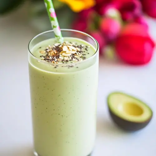 Vanilla Avocado Greens Smoothie