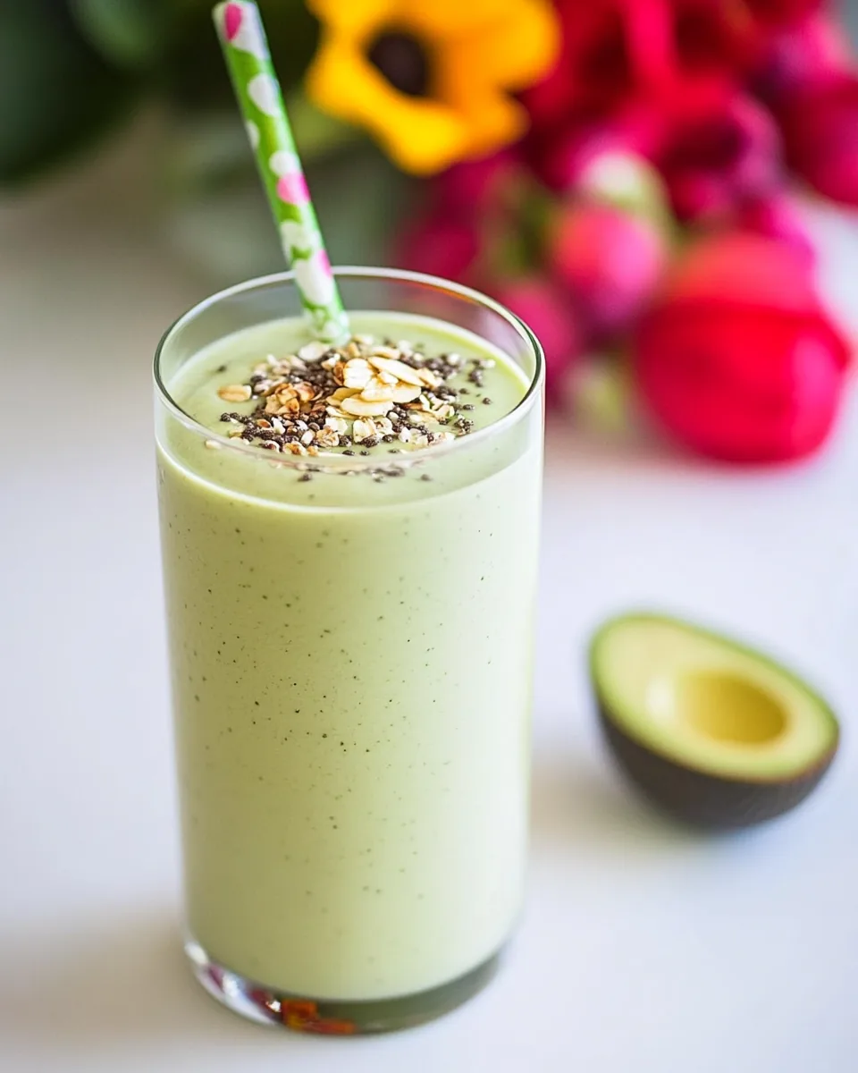Vanilla Avocado Greens Smoothie