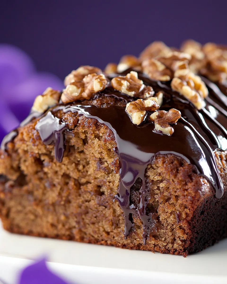 Vegan Chocolate Banana Nut Bread