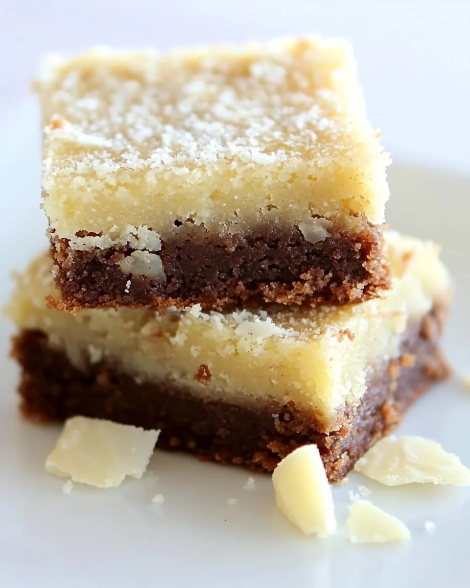 White Chocolate Coconut Brownies
