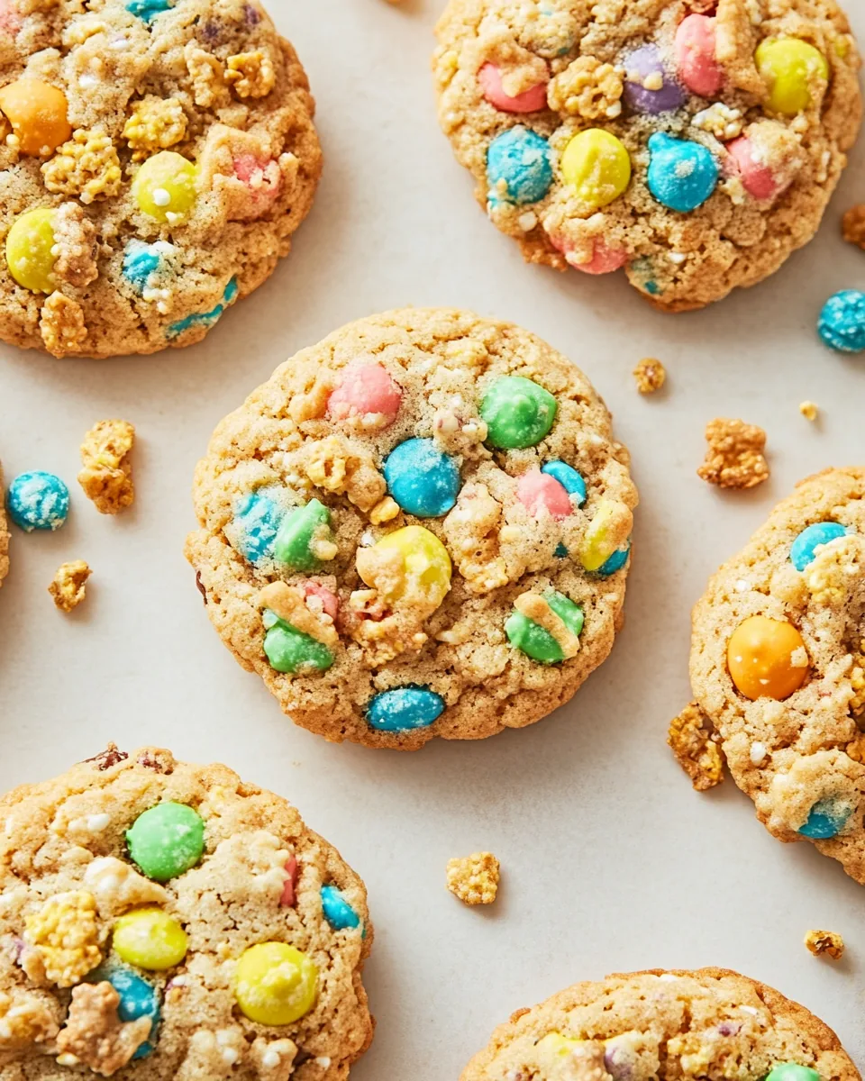 White Chocolate Fruity Cereal Cookies