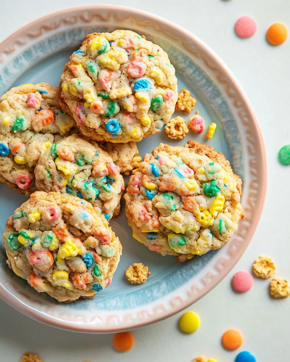 White Chocolate Fruity Cereal Cookies