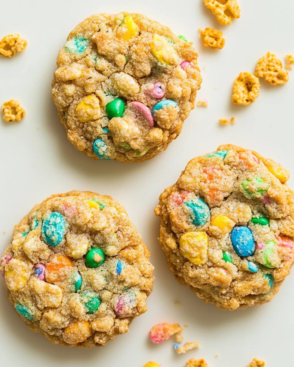 White Chocolate Fruity Cereal Cookies