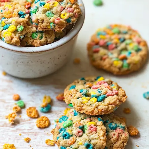 White Chocolate Fruity Cereal Cookies
