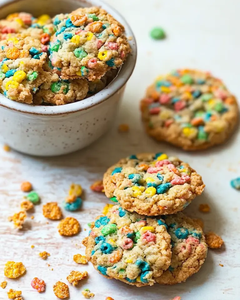 White Chocolate Fruity Cereal Cookies