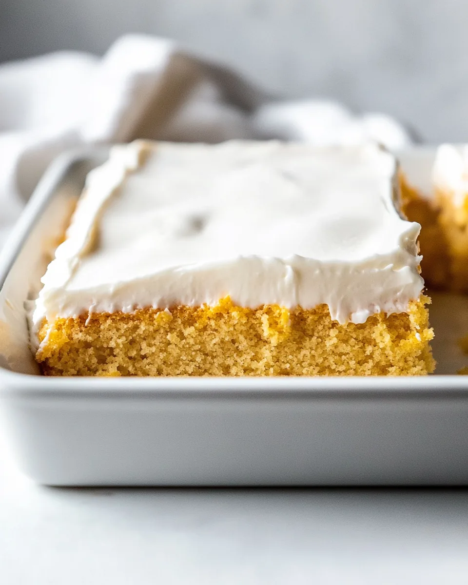 White Texas Sheet Cake