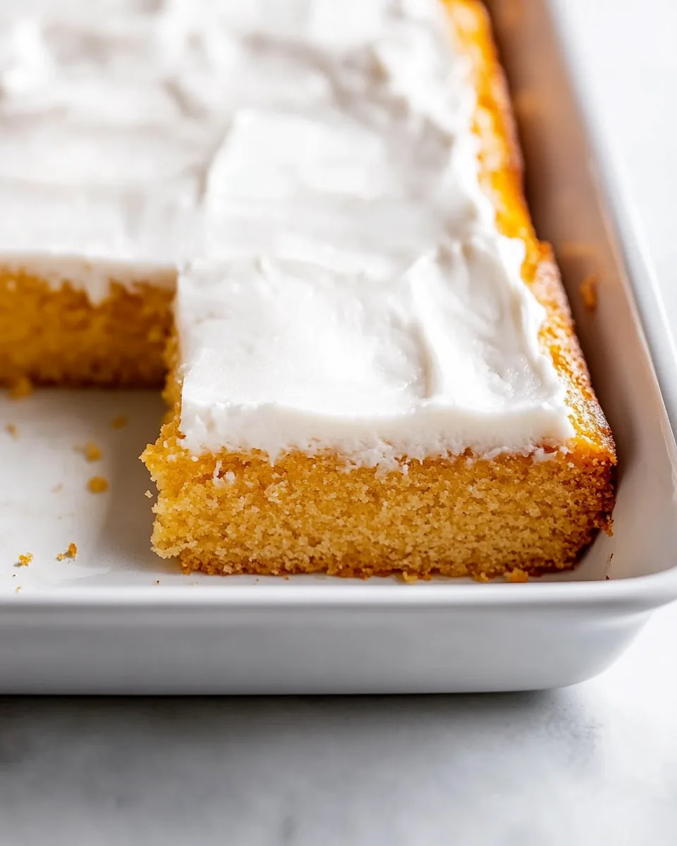 White Texas Sheet Cake