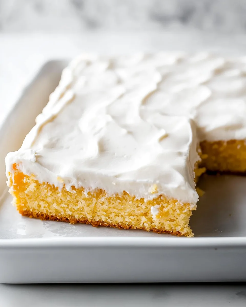 White Texas Sheet Cake