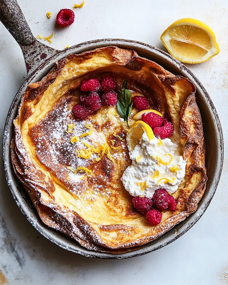 Whole Wheat Dutch Baby with Meyer Lemon Whipped Ricotta