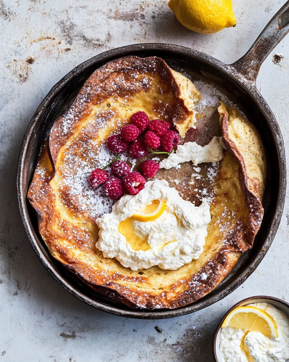 Whole Wheat Dutch Baby with Meyer Lemon Whipped Ricotta