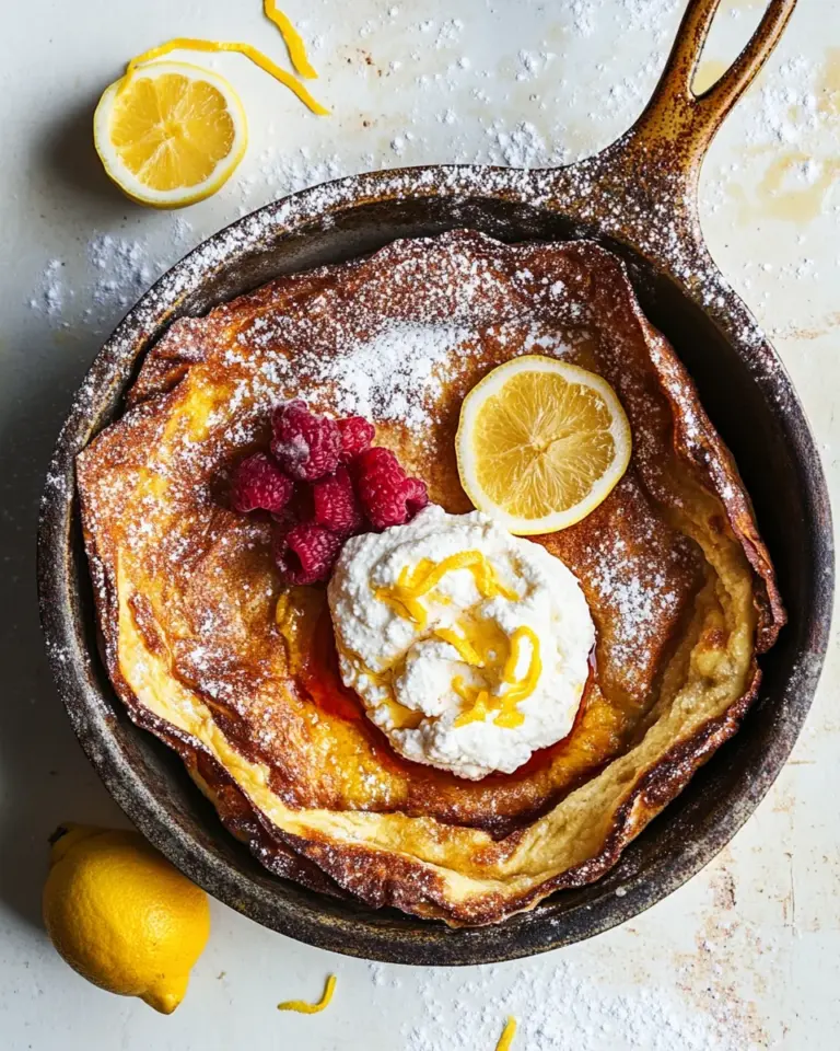 Whole Wheat Dutch Baby with Meyer Lemon Whipped Ricotta