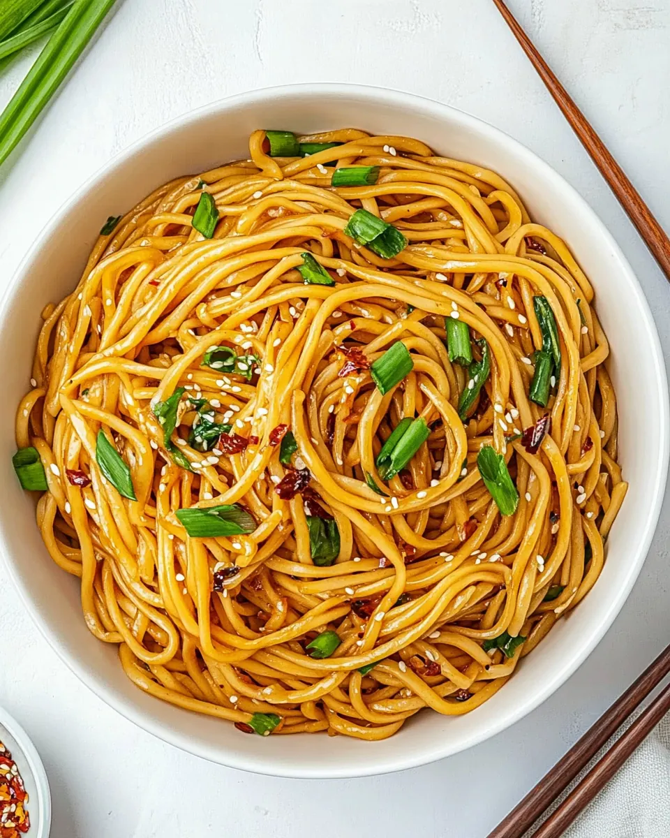 10 Minute Garlic Chili Oil Noodles