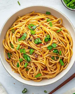 10 Minute Garlic Chili Oil Noodles
