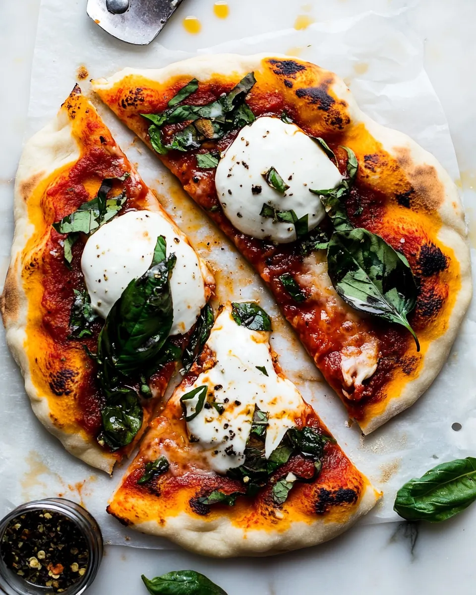 10 Minute Margherita Naan Pizza