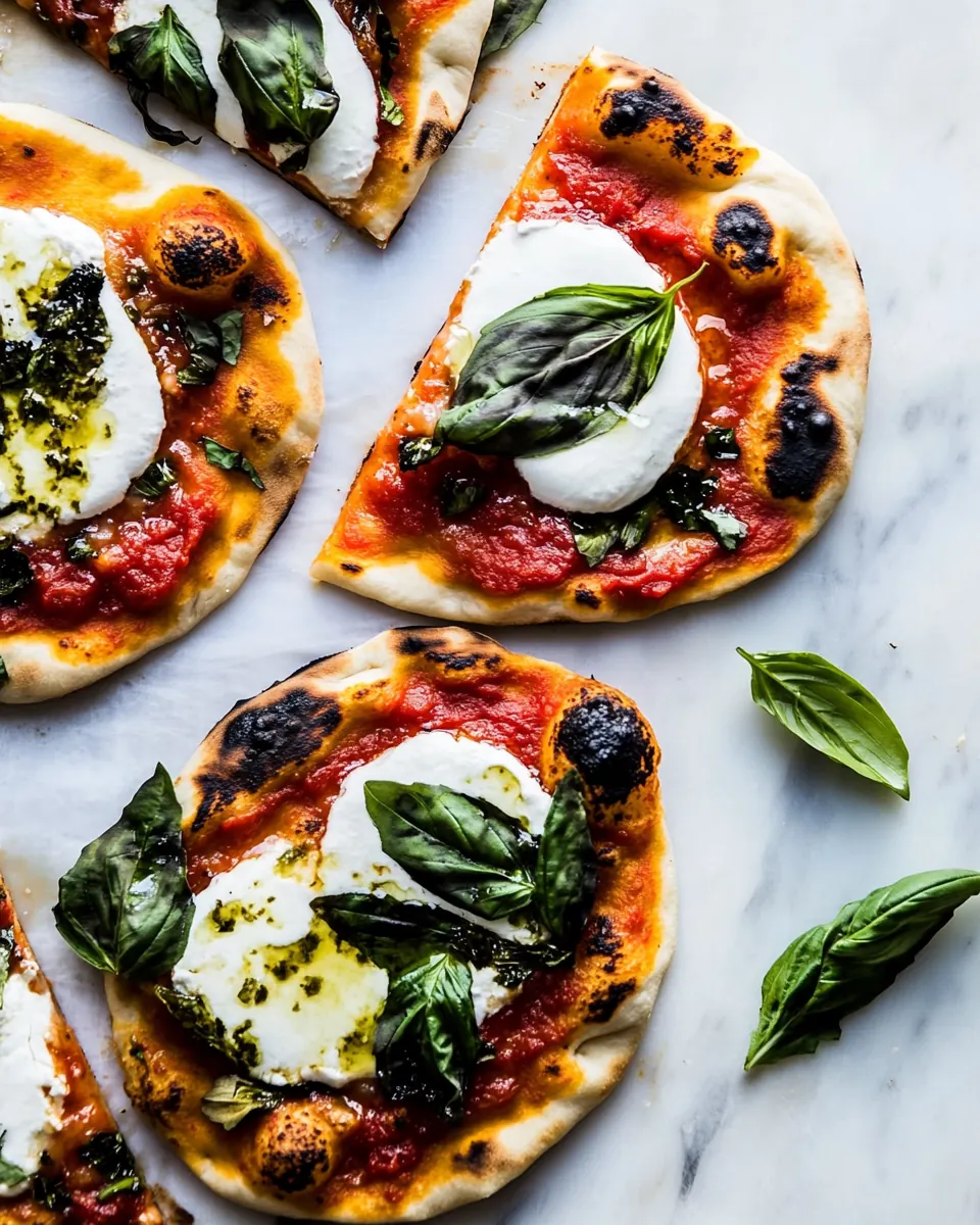 10 Minute Margherita Naan Pizza