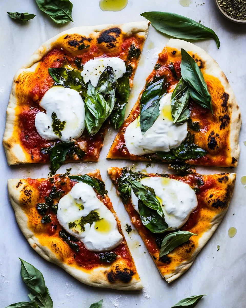 10 Minute Margherita Naan Pizza
