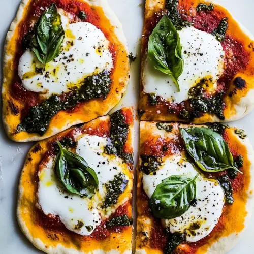 10 Minute Margherita Naan Pizza