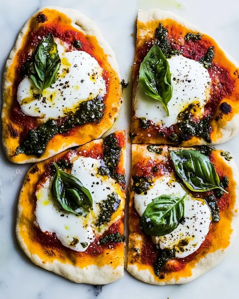 10 Minute Margherita Naan Pizza