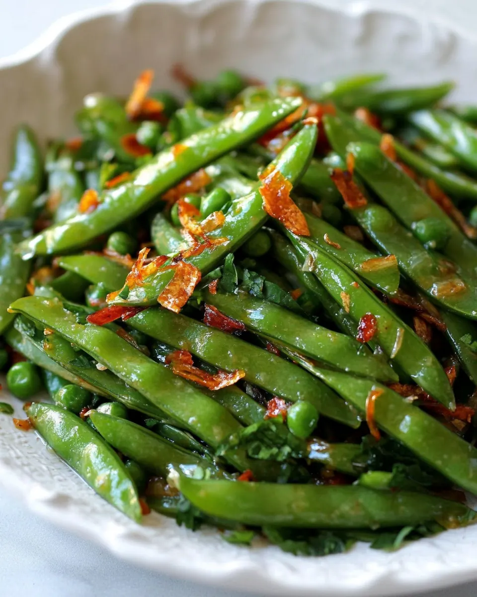 15 Minute Sugar Snap Peas Stir Fry with Southeast Asian Flavor