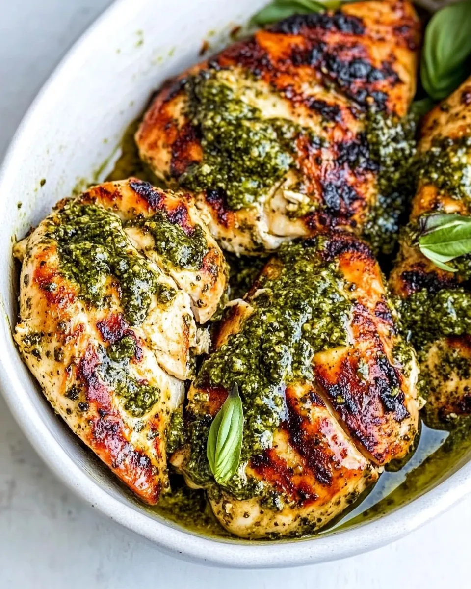 2 Ingredient Pesto Chicken