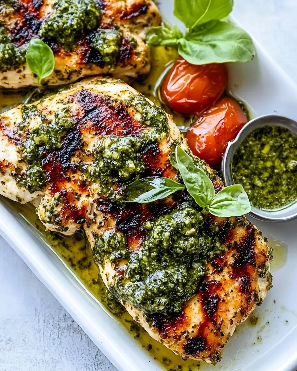 2 Ingredient Pesto Chicken