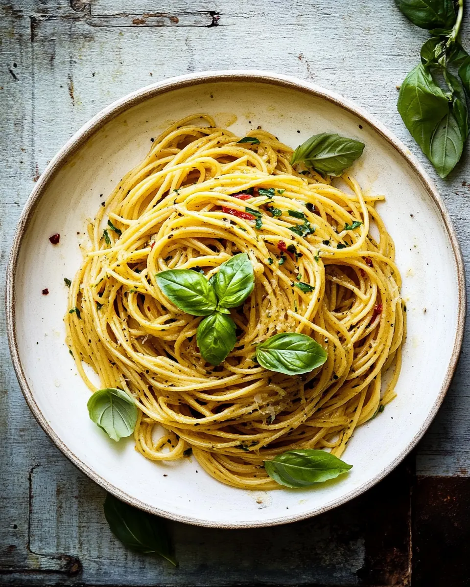 Garlic Basil Brown Butter Pasta