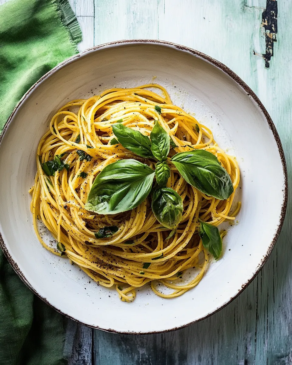 Garlic Basil Brown Butter Pasta
