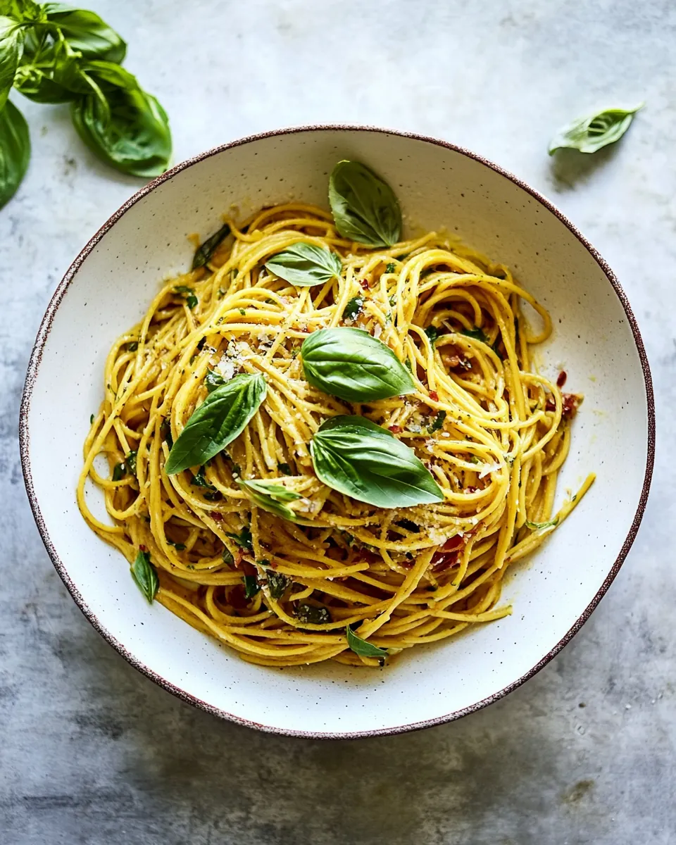 Garlic Basil Brown Butter Pasta