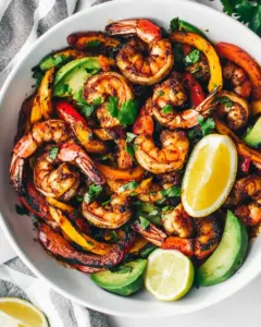 Skillet Blackened Shrimp Fajitas
