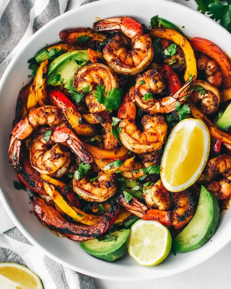 Skillet Blackened Shrimp Fajitas