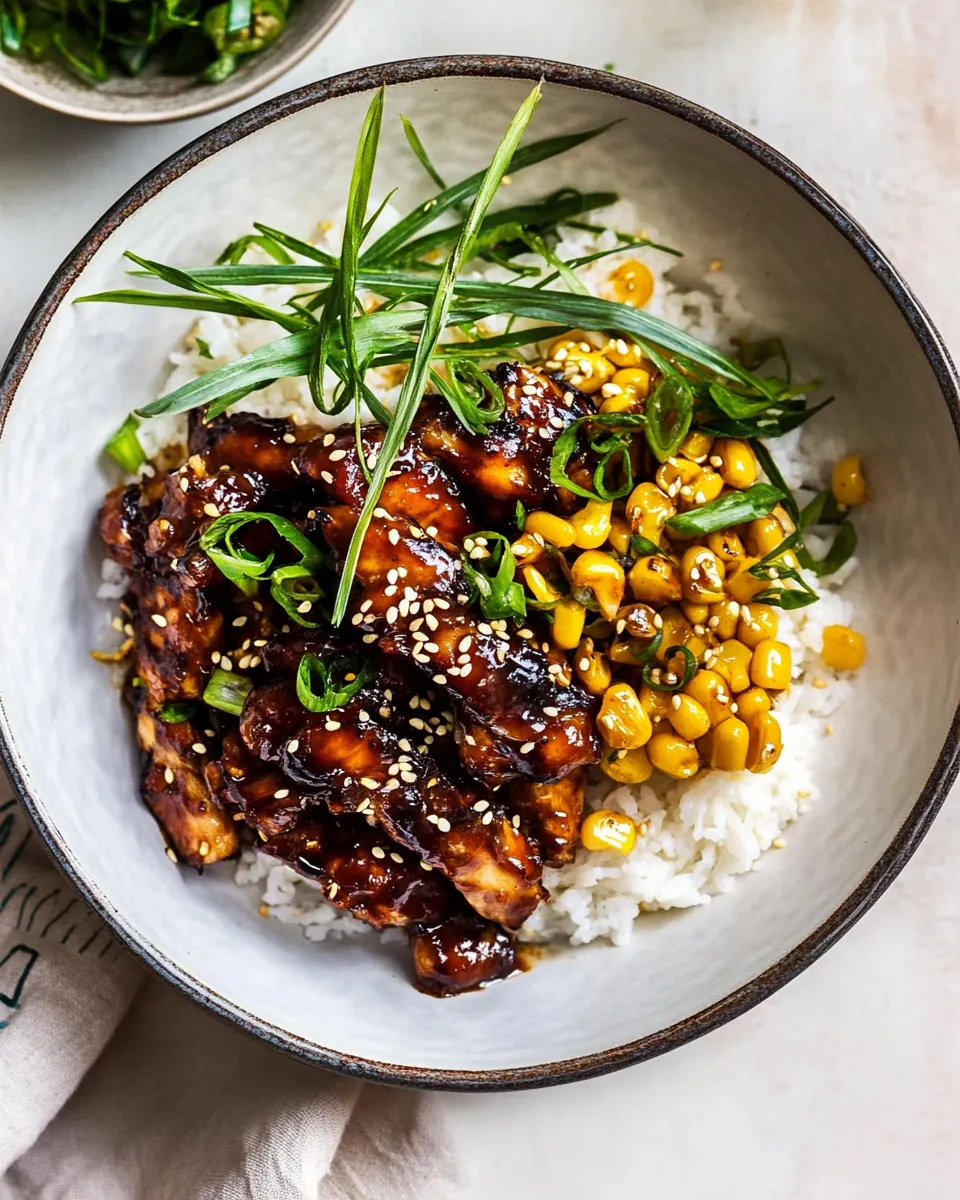 Korean Bulgogi BBQ Chicken with Spicy Garlic Butter Corn