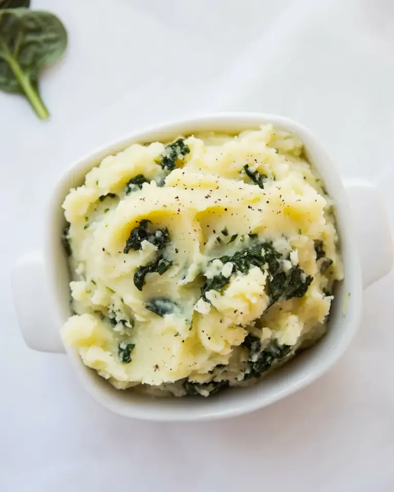 25 Minute Spinach Mashed Potatoes