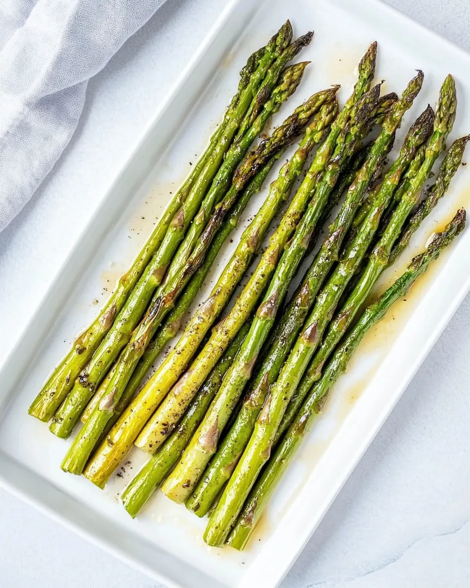 3 Ingredient Broiled Asparagus with Balsamic Brown Butter