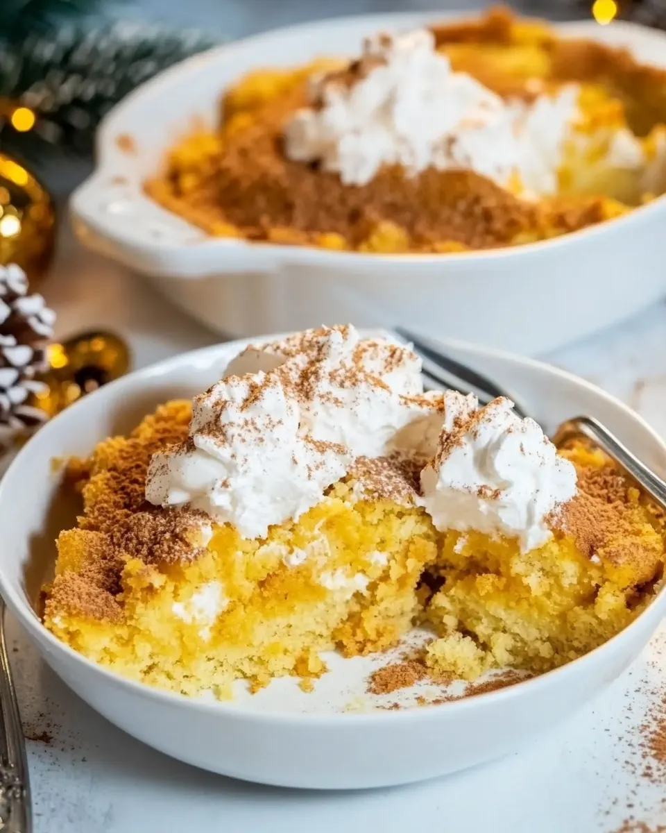3 Ingredient Eggnog Dump Cake
