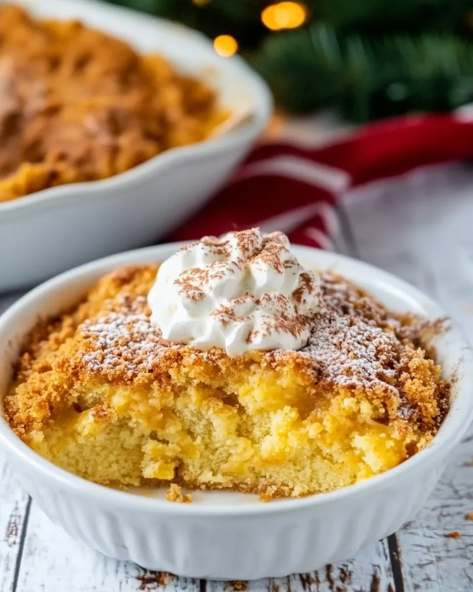 3 Ingredient Eggnog Dump Cake