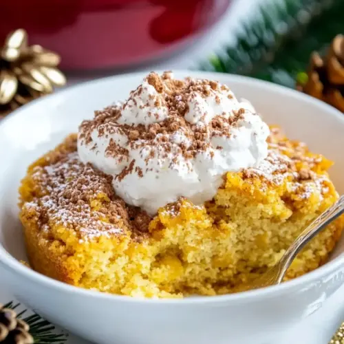 3 Ingredient Eggnog Dump Cake