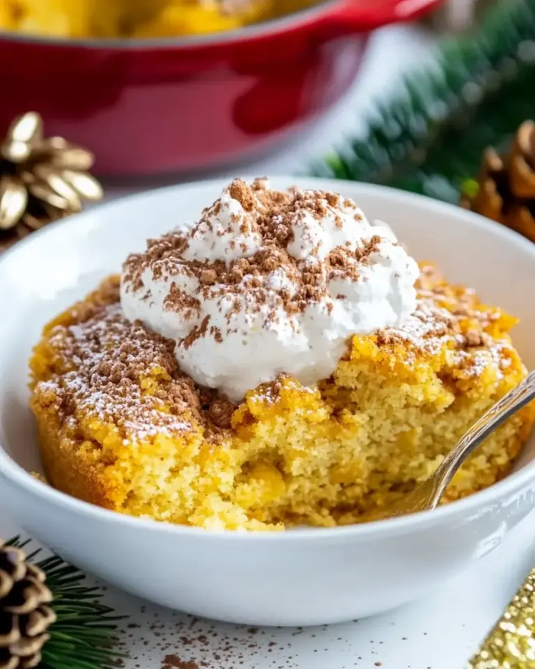 3 Ingredient Eggnog Dump Cake