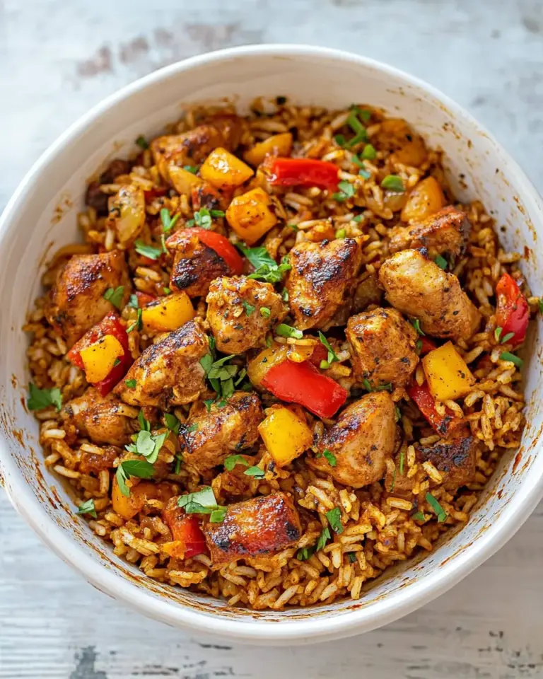 30 Minute Healthy Kickin Cajun Chicken and Rice