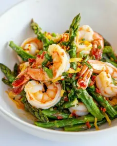 30 Minute Lemon Basil Shrimp and Asparagus Recipe