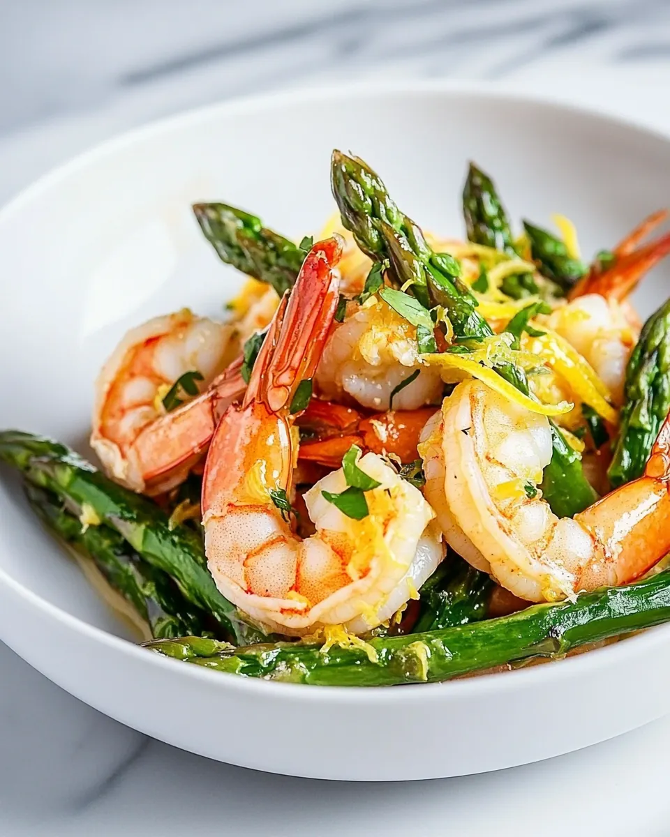 30 Minute Lemon Basil Shrimp and Asparagus Recipe