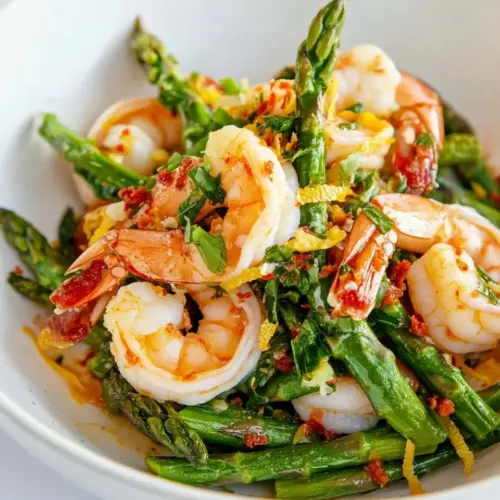 30 Minute Lemon Basil Shrimp and Asparagus Recipe