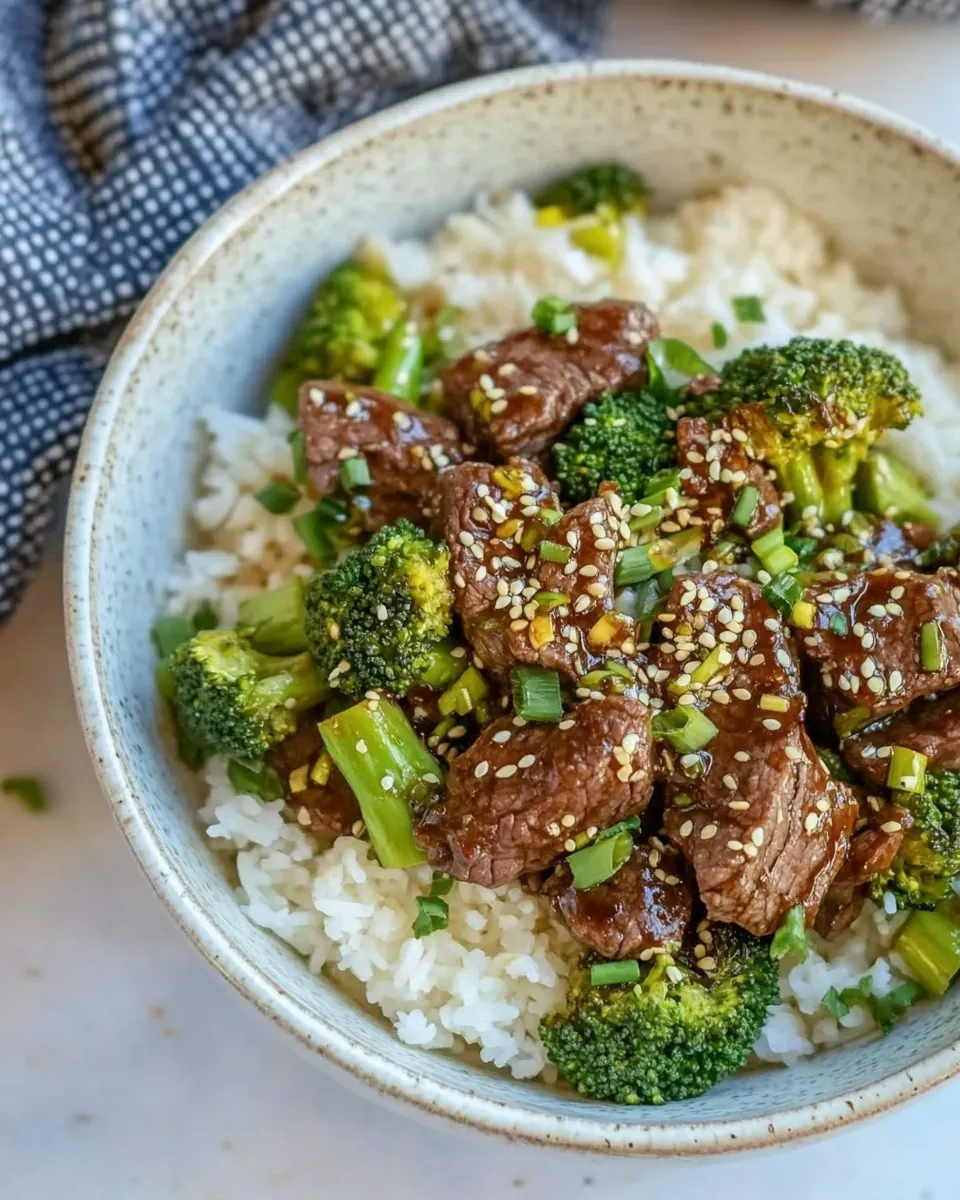 Sesame Ginger Garlic Broccoli Beef Stir Fry
