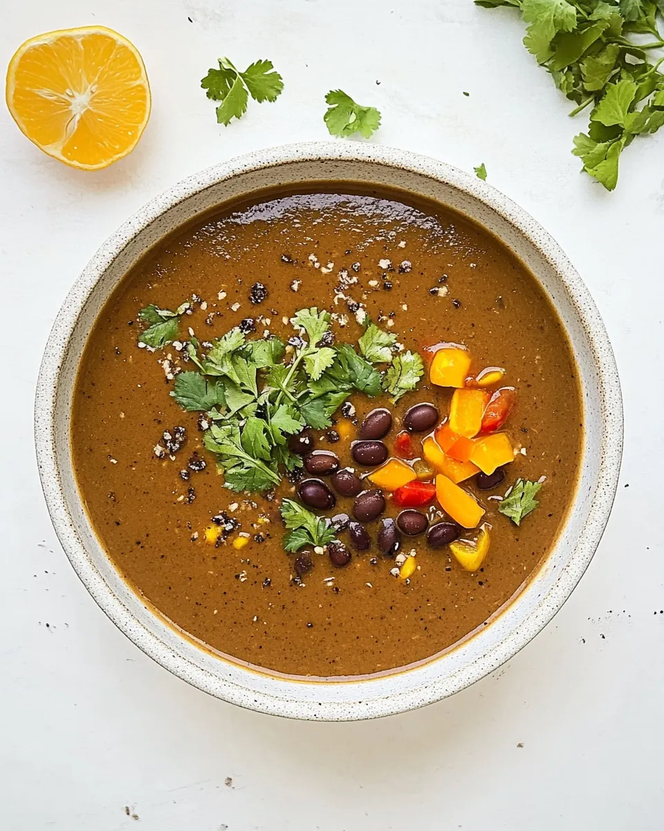 30 Minute Vegetarian Black Bean Soup